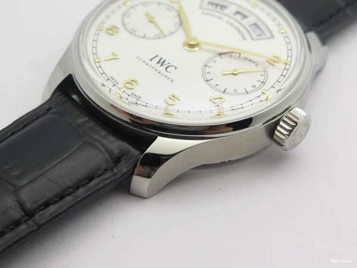 MIROTIME 0513 Portuguese Real PR Real Annual Calendar IW5035 YLF 1:1 Best Edition White Dial On Leather Strap A Refined 7243